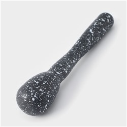 Ступка с пестиком Доляна «Чёрный мрамор», d=10 см, чёрная