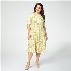 Платье, трикотаж, желтый