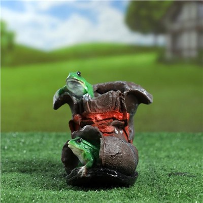 Декоративное кашпо «Ботинок с лягушками», 15×24 см