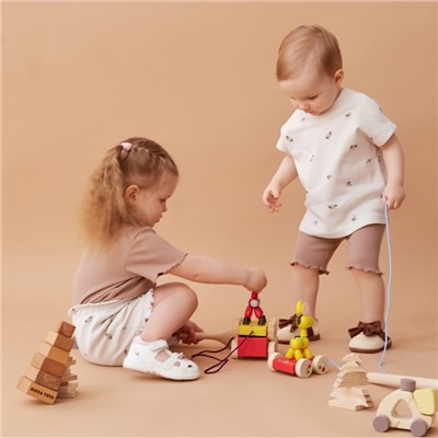 Футболка детская «Крошка Я» Olives, рост 62-68, коричневая