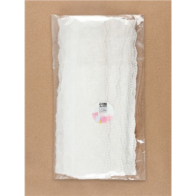 Кружево шитьё, 50 мм, 13.7±1 м, белое