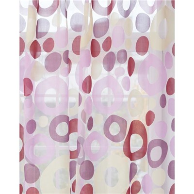 Тюль «Этель. Калейдоскоп», лиловый, 140×250 см, без утяжелителя