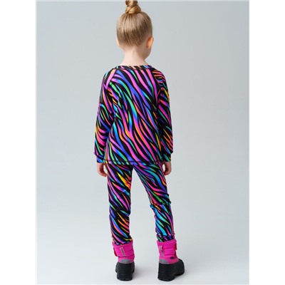 Термокомплект трикот. для девочек: фуфайка (футболка) с длин. рук, брюки