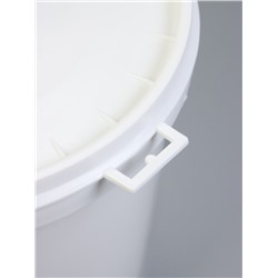 Ведро «ПластоС», с герметичной крышкой, d=20.5 см, h=21.5 см, цвет белый, 5 л.