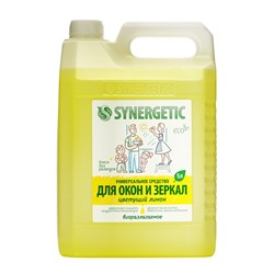 Средство для мытья окон и зеркал Synergetic «Цветущий лимон», 5 л