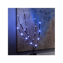 Светодиодная ветка 70 см, 20 LED, коричневая, батарейки AAх2 (не в комплекте), свечение белое