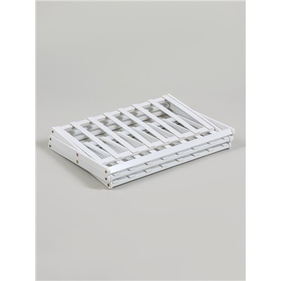 Подставка для цветов Greengo, 3 полки, 50×25×46 см, напольная, бамбук, белая