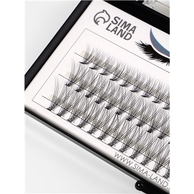 Набор накладных ресниц «Классика», пучки, 10, 12, 14 мм, толщина 0.1 мм, изгиб D, 10 D