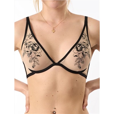 Minimi Бюстгальтер Mi 3141L ARCANO Бюстгальтер Мягкая чашка (вышивка на сетке с уголком)