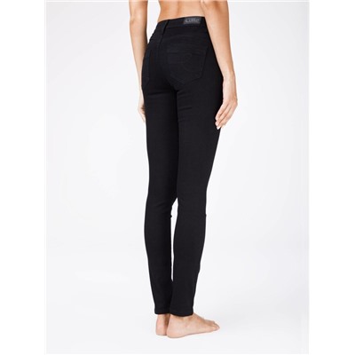 Высокая посадка CONTE CON-96 Моделирующие черные джинсы с высокой посадкой