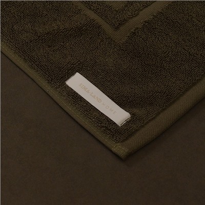 Коврик махровый SL HOME: Basic «Олива», 50×70 см, хлопок 100%