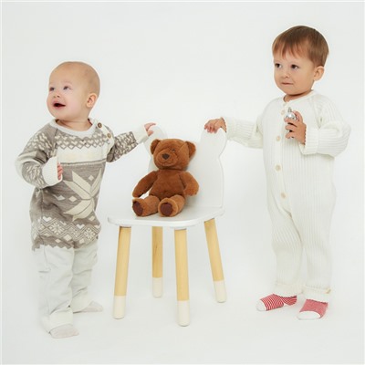 Комбинезон детский вязаный «Крошка Я. Снежинка», рост 86-92 см