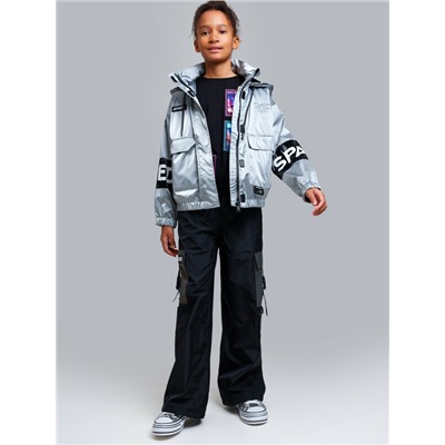 Куртка текстильная с полиуретановым покрытием для девочек (ветровка)