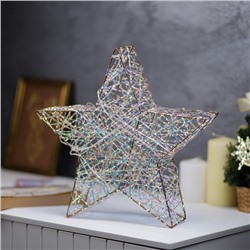 Фигура световая «Звезда плетенная», 30×30×7 см, 30 LED, батарейки ААх3 (не в комплекте), свечение тёплое белое