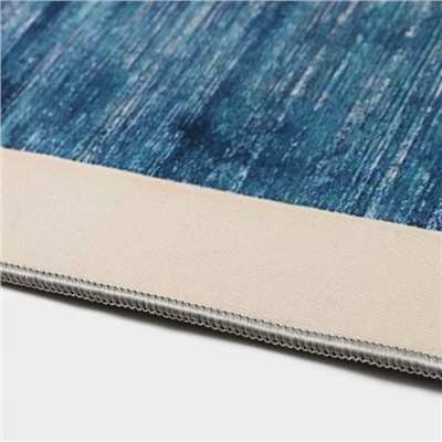 Коврик для дома Доляна «По-домашнему», 50×80 см, синий