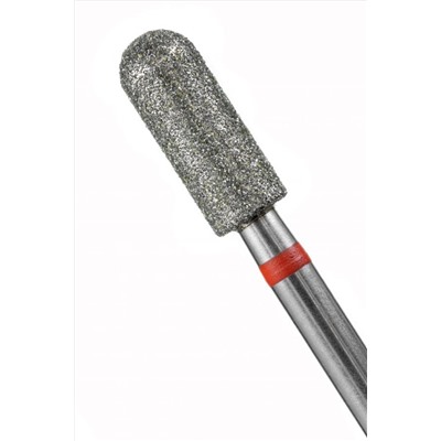 Manita Professional Фреза алмазная цилиндр закругленный для аппаратного маникюра 856.104.141.090.040 ФАЦС-4,0 9М, красная насечка, ø 4,0 мм, 5 шт. KRISTALLER, 1231199