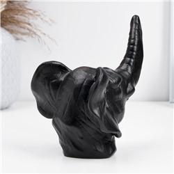 Кашпо - ваза «Слон», 13×12×15 см, 180 мл, чёрный