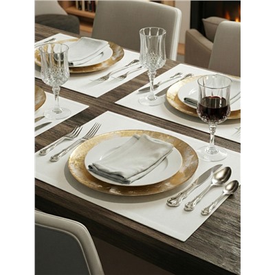 Тарелка подстановочная Magistro Gold Dust, d=33 см, стекло, золотистая