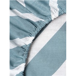 Простыня на резинке 1.5-спальная «Этель. Диагональ», 140×200+25 см, бязь