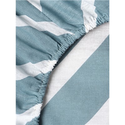 Простыня на резинке 1.5-спальная «Этель. Диагональ», 140×200+25 см, бязь