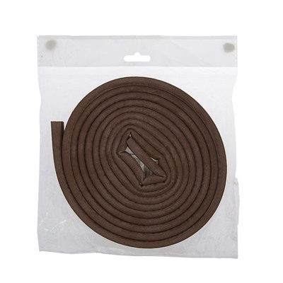 Уплотнитель резиновый ТУНДРА, профиль D, размер 9×8 мм, коричневый, в упаковке 6 м