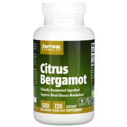 Jarrow Formulas, бергамот, 500 мг, 120 вегетарианских капсул