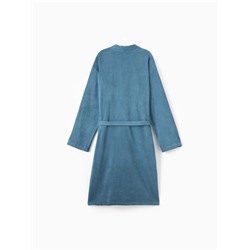 Халат мужской «Экономь и Я», размер 52-54, хлопок 100%, морская волна