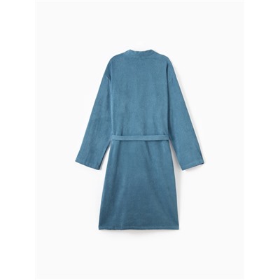 Халат мужской «Экономь и Я», размер 52-54, хлопок 100%, морская волна