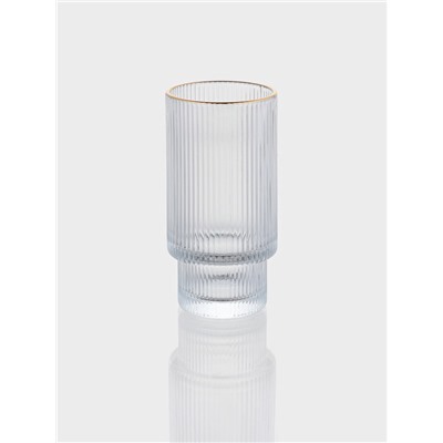 Набор стаканов «Грани», 450 мл, с золотой отводкой, 6 шт., стекло, прозрачный