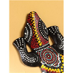 Панно «Геккон цветная абстракция», 30 см, дерево, МИКС