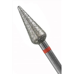 Manita Professional Фреза алмазная капля большая для аппаратного маникюра 856.104.260.125.050 ФАК-5,0 12,5М, красная насечка, ø 5,0 мм, 5 шт. KRISTALLER, 1231189