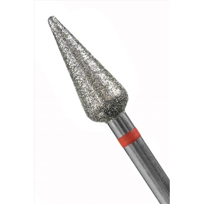 Manita Professional Фреза алмазная капля большая для аппаратного маникюра 856.104.260.125.050 ФАК-5,0 12,5М, красная насечка, ø 5,0 мм, 5 шт. KRISTALLER, 1231189