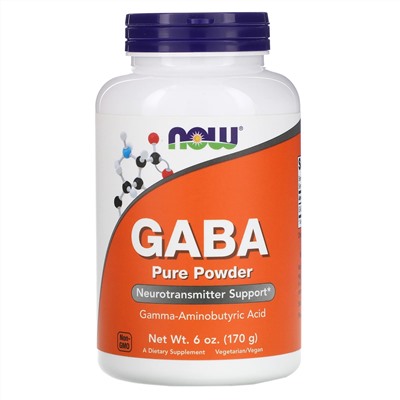 Now Foods, ГАМК, чистый порошок, 170 г (6 унций)