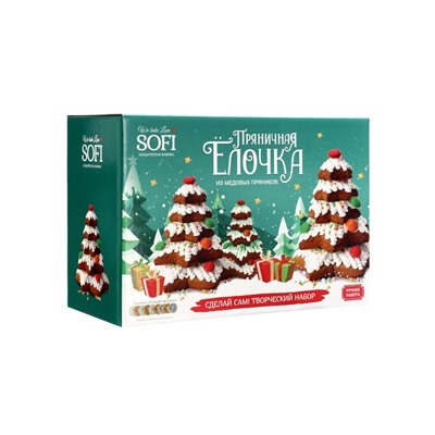 Набор для творчества «Ёлочка пряничная», с имбирно-медовыми пряниками, 700 г