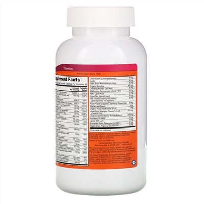 Now Foods, Special Two, мультивитамины, 240 растительных капсул