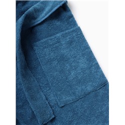 Халат махровый мужской «Глава семьи», размер 56-58, морская волна