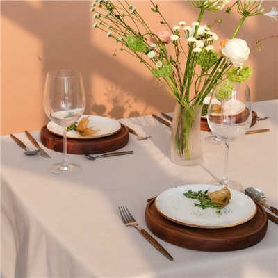 Скатерть «Этель» Calm, 110×146 см, 100% хлопок, рогожка 186 г/м²