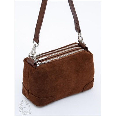 Сумка женская кожаная 5555PEF cocoa Polina&Eiterou
