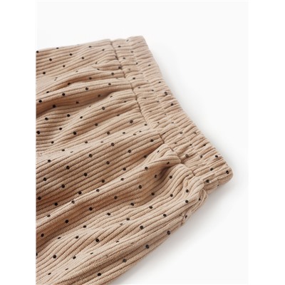 Брюки детские Крошка Я «Горошек», рост 74-80 см, бежевые