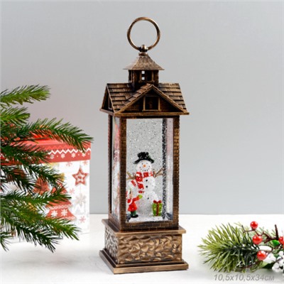 Светильник настольный новогодний 10,5х10,5х34 см / NG206-36 /уп 9/ музыкальный