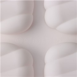 Форма для муссовых десертов и выпечки KONFINETTA «Корде», 30×17.5×2 см, 9 ячеек (9×4.5 см), силикон, белая