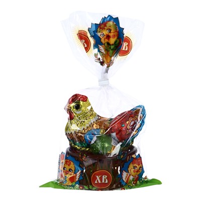 Пасхальный набор 120 г: Курочка 75 г + 3 яйца в корзинке