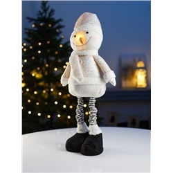 Фигура текстиль «Снеговик» 55-84 см, телескопические ножки, 1 LED, от батареек LR1130×3, свечение тёплое белое
