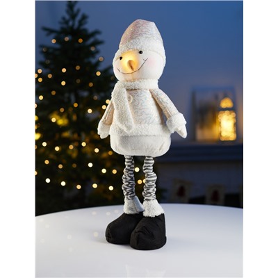 Фигура текстиль «Снеговик» 55-84 см, телескопические ножки, 1 LED, от батареек LR1130×3, свечение тёплое белое