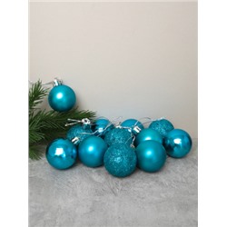 Елочные шары 12 штук 4 см / HX-12/5 /уп 192/голубой