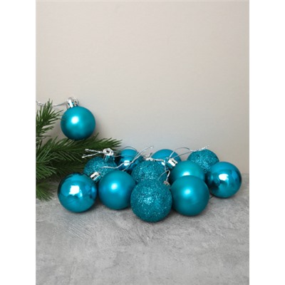 Елочные шары 12 штук 4 см / HX-12/5 /уп 192/голубой
