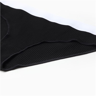 Трусы женские слипы MINAKU рубчик, набор 3 шт., размер 40-42, белые, бежевые, чёрные