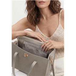 Классическая женская сумка, цвет светло-серый