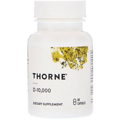 Thorne Research, D-10 000, 250 мкг (10 000 МЕ), 60 капсул
