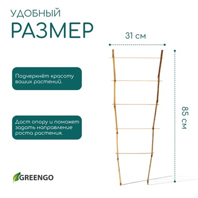 Шпалера, 85×31×1 см, бамбук, «Одинарная», Greengo